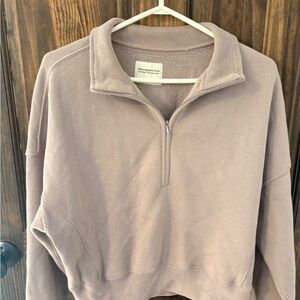 Abercrombie & Fitch Dusty Rose Half-Zip Fleece